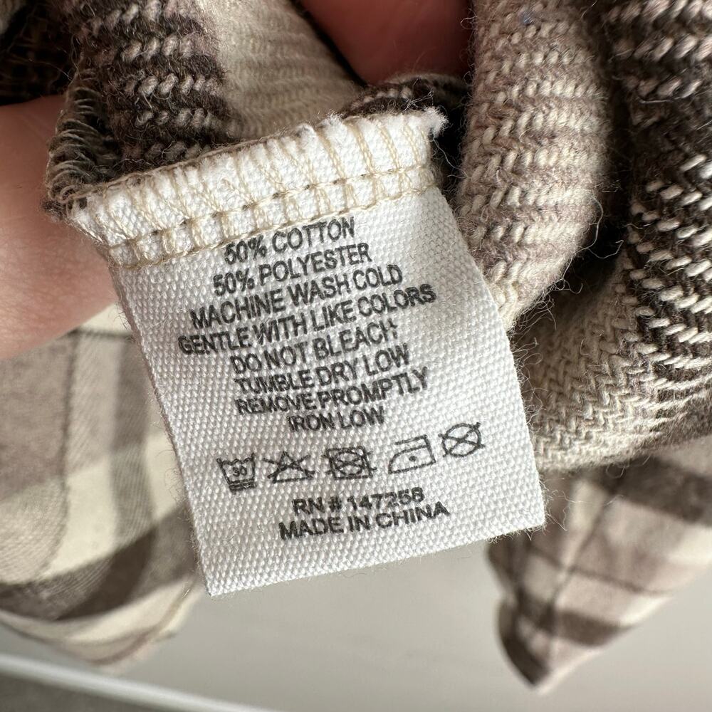 Simply Southern Shacket Patch Plaid Jacket XL - Picture 6 of 8
